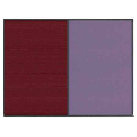 United Visual Products Triple Door Radius Plus Corkboard, 96" x UV8006PLUS-BRONZE-PEARL